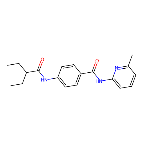 4-(2-ethylbutanoylamino)-N-(6-methylpyridin-2-yl)benzamide structure