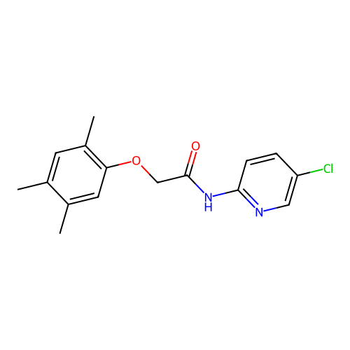N-(5-chloropyridin-2-yl)-2-(2,4,5-trimethylphenoxy)acetamide structure