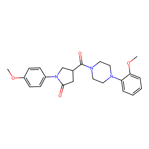 1-(4-Methoxyphenyl)-4-[4-(2-methoxyphenyl)piperazine-1-carbonyl]pyrrolidin-2-one structure