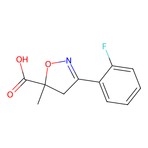 3-(2-Fluorophenyl)-5-methyl-4,5-dihydro-1,2-oxazole-5-carboxylic acid structure