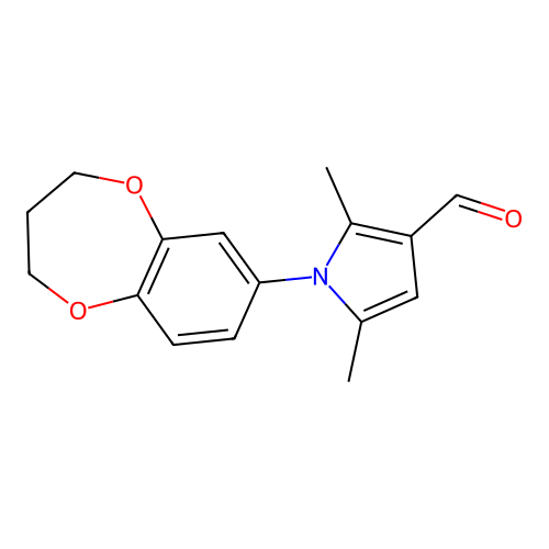 1-(3,4-Dihydro-2H-benzo[b][1,4]dioxepin-7-yl)-2,5-dimethyl-1H-pyrrole-3-carbaldehyde structure