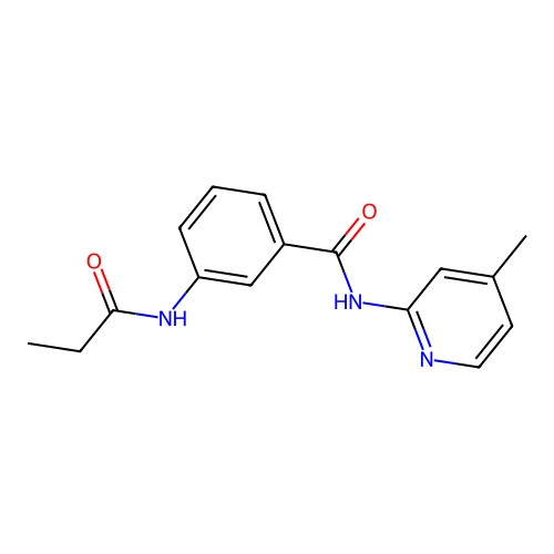 N-(4-methylpyridin-2-yl)-3-(propanoylamino)benzamide structure