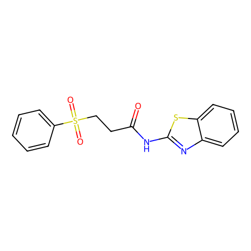 3-(benzenesulfonyl)-N-(1,3-benzothiazol-2-yl)propanamide structure