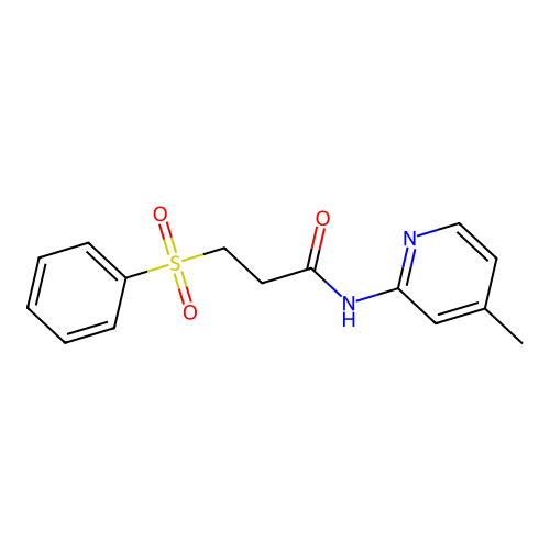 3-(benzenesulfonyl)-N-(4-methylpyridin-2-yl)propanamide structure