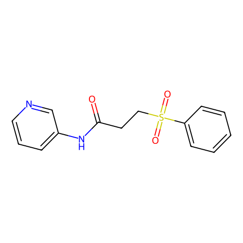 3-(benzenesulfonyl)-N-pyridin-3-ylpropanamide structure