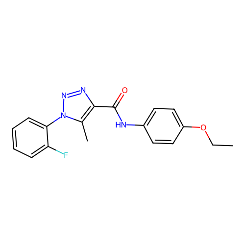 N-(4-ethoxyphenyl)-1-(2-fluorophenyl)-5-methyl-1H-1,2,3-triazole-4-carboxamide structure