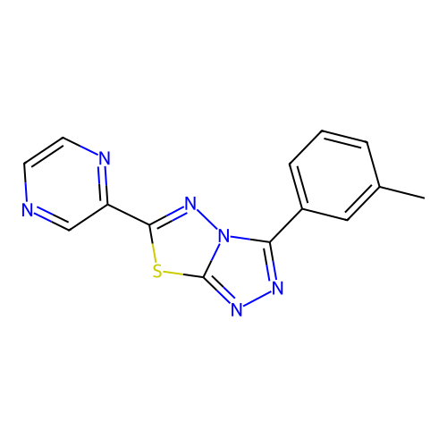 3-(3-Methylphenyl)-6-pyrazin-2-yl-[1,2,4]triazolo[3,4-b][1,3,4]thiadiazole structure