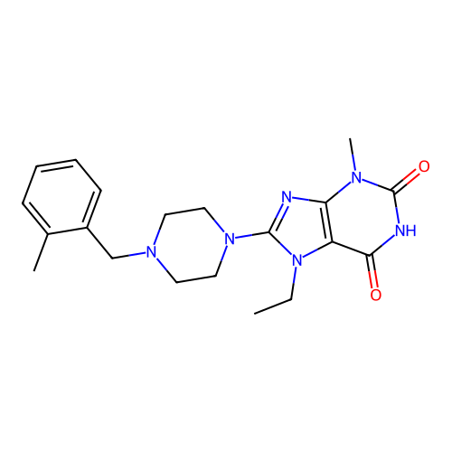 7-ethyl-3-methyl-8-(4-(2-methylbenzyl)piperazin-1-yl)-1H-purine-2,6(3H,7H)-dione structure