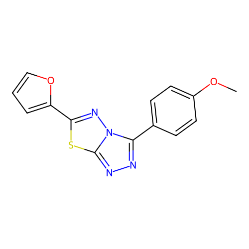 6-(Furan-2-yl)-3-(4-methoxyphenyl)-[1,2,4]triazolo[3,4-b][1,3,4]thiadiazole structure