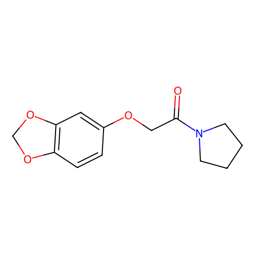 2-(1,3-Benzodioxol-5-yloxy)-1-(pyrrolidin-1-yl)ethanone structure