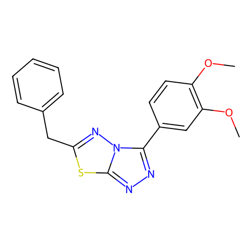6-Benzyl-3-(3,4-dimethoxyphenyl)[1,2,4]triazolo[3,4-b][1,3,4]thiadiazole structure