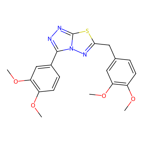 6-(3,4-dimethoxybenzyl)-3-(3,4-dimethoxyphenyl)[1,2,4]triazolo[3,4-b][1,3,4]thiadiazole structure