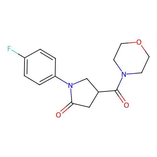 1-(4-Fluorophenyl)-4-(morpholine-4-carbonyl)pyrrolidin-2-one structure