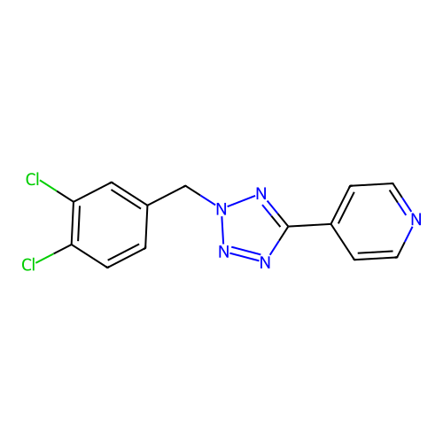 4-[2-[(3,4-Dichlorophenyl)methyl]tetrazol-5-yl]pyridine structure