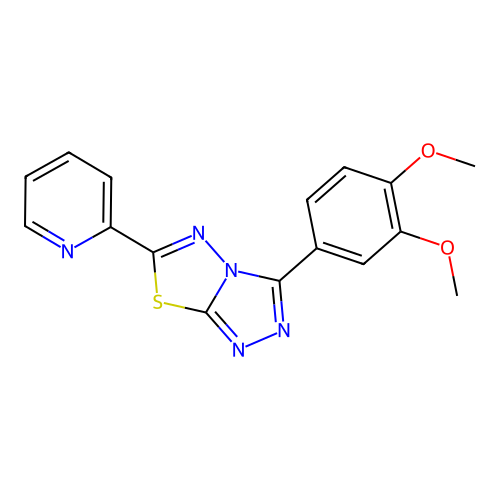 3-(3,4-Dimethoxyphenyl)-6-(2-pyridinyl)[1,2,4]triazolo[3,4-b][1,3,4]thiadiazole structure