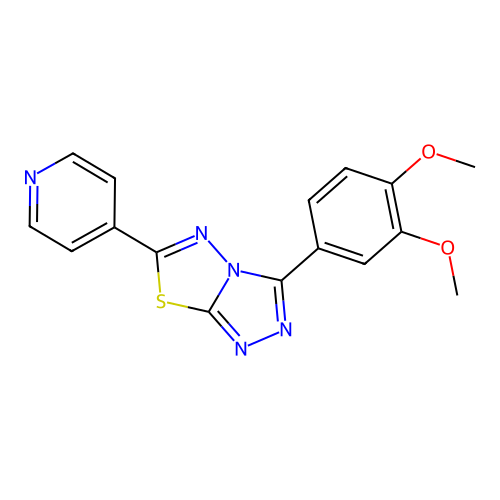 3-(3,4-Dimethoxyphenyl)-6-pyridin-4-yl-[1,2,4]triazolo[3,4-b][1,3,4]thiadiazole structure