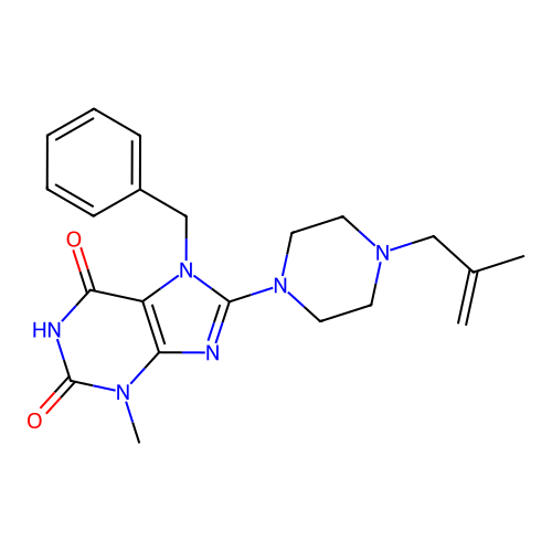 7-benzyl-3-methyl-8-(4-(2-methylallyl)piperazin-1-yl)-1H-purine-2,6(3H,7H)-dione structure