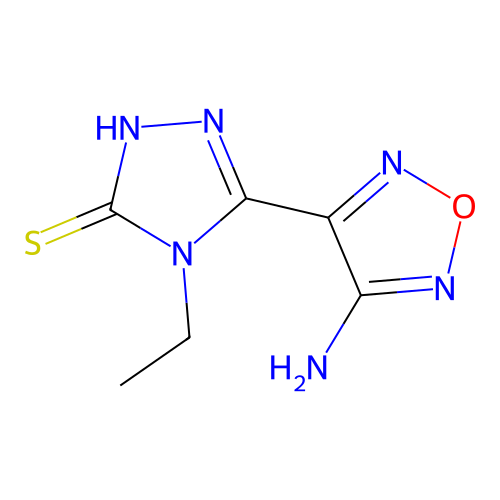 5-(4-amino-1,2,5-oxadiazol-3-yl)-4-ethyl-4H-1,2,4-triazole-3-thiol structure