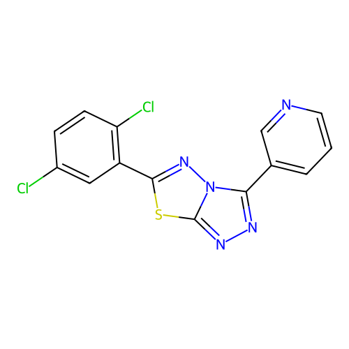 6-(2,5-Dichlorophenyl)-3-pyridin-3-yl-[1,2,4]triazolo[3,4-b][1,3,4]thiadiazole structure
