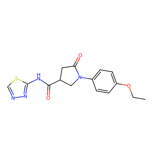 1-(4-ethoxyphenyl)-5-oxo-N-(1,3,4-thiadiazol-2-yl)pyrrolidine-3-carboxamide structure