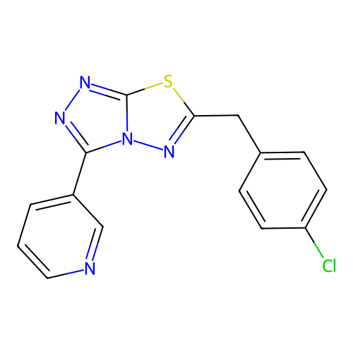 6-(4-Chlorobenzyl)-3-(3-pyridinyl)[1,2,4]triazolo[3,4-b][1,3,4]thiadiazole structure