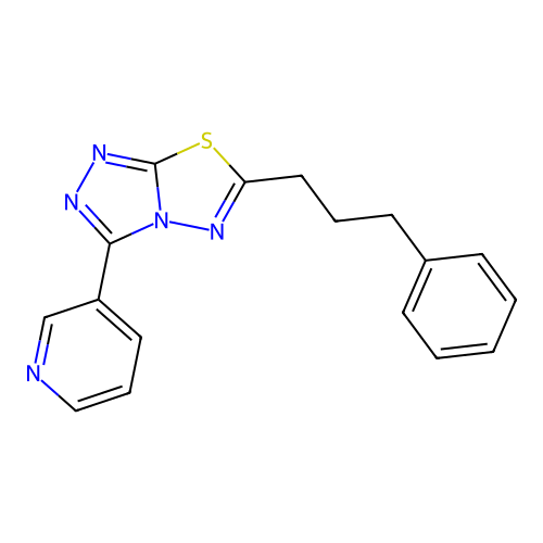6-(3-Phenylpropyl)-3-pyridin-3-yl-[1,2,4]triazolo[3,4-b][1,3,4]thiadiazole structure