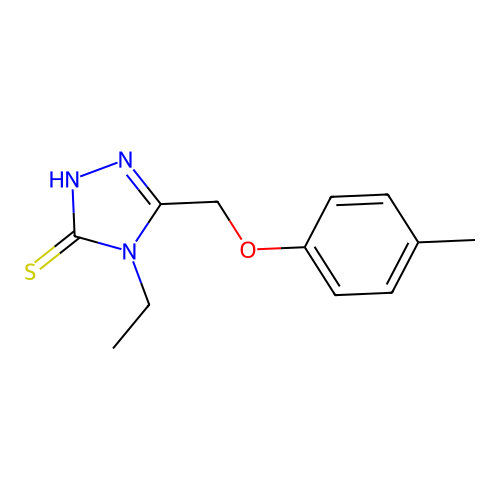 4-ethyl-5-[(4-methylphenoxy)methyl]-4H-1,2,4-triazole-3-thiol structure