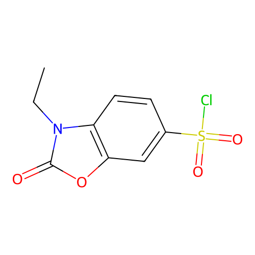 3-Ethyl-2-oxo-2,3-dihydro-1,3-benzoxazole-6-sulfonyl chloride structure