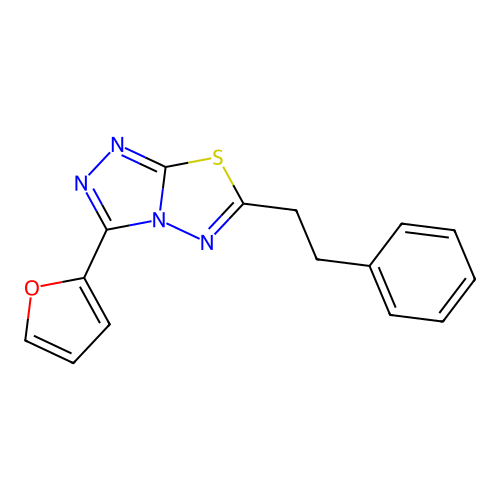 3-(2-Furyl)-6-(2-phenylethyl)[1,2,4]triazolo[3,4-b][1,3,4]thiadiazole structure