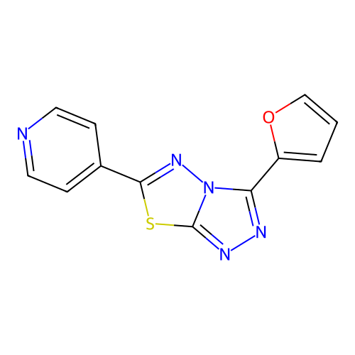 3-(2-Furyl)-6-(4-pyridinyl)[1,2,4]triazolo[3,4-b][1,3,4]thiadiazole structure