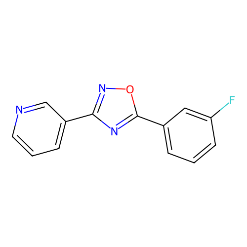 3-[5-(3-Fluorophenyl)-1,2,4-oxadiazol-3-yl]pyridine structure