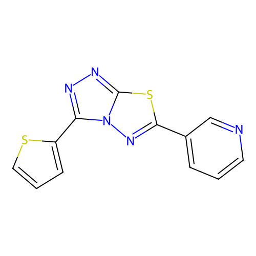 6-Pyridin-3-yl-3-thiophen-2-yl-[1,2,4]triazolo[3,4-b][1,3,4]thiadiazole structure