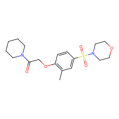 2-[2-Methyl-4-(morpholine-4-sulfonyl)-phenoxy]-1-piperidin-1-yl-ethanone structure