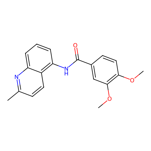 3,4-dimethoxy-N-(2-methylquinolin-5-yl)benzamide structure