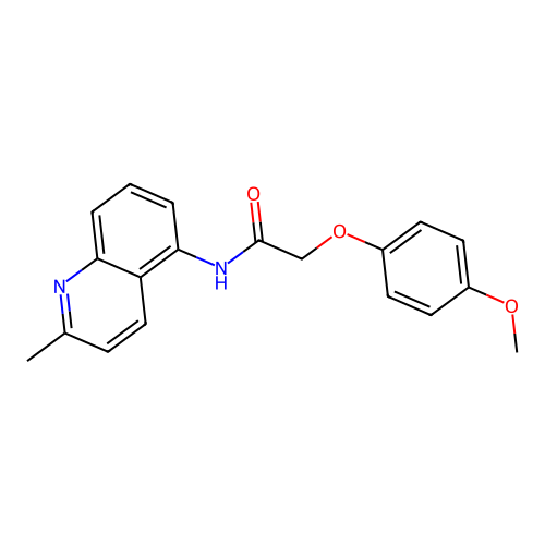 2-(4-methoxyphenoxy)-N-(2-methylquinolin-5-yl)acetamide structure