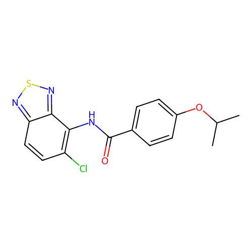 N-(5-chloro-2,1,3-benzothiadiazol-4-yl)-4-(propan-2-yloxy)benzamide structure