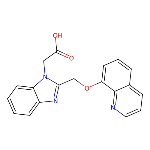 {2-[(Quinolin-8-yloxy)methyl]-1H-benzimidazol-1-YL}acetic acid structure