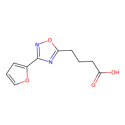 4-(3-Furan-2-yl-[1,2,4]oxadiazol-5-yl)-butyric acid structure