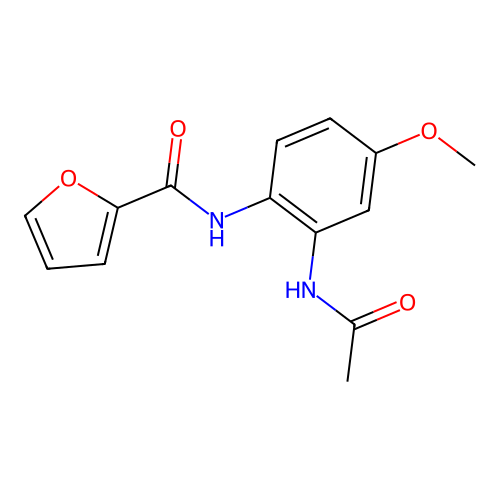 N-(2-acetamido-4-methoxyphenyl)furan-2-carboxamide structure