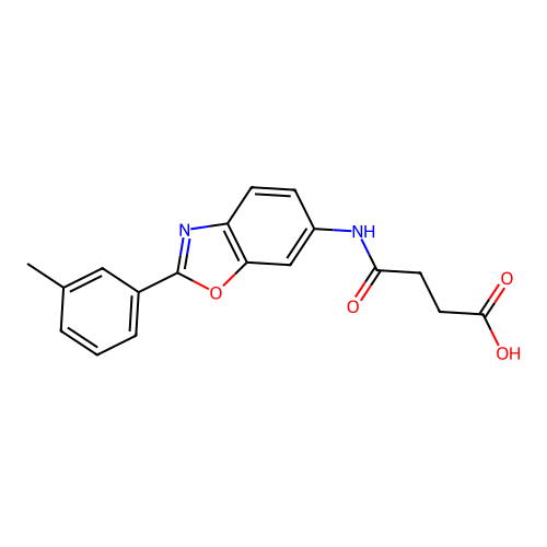 4-{[2-(3-Methylphenyl)-1,3-benzoxazol-6-yl]amino}-4-oxobutanoic acid structure