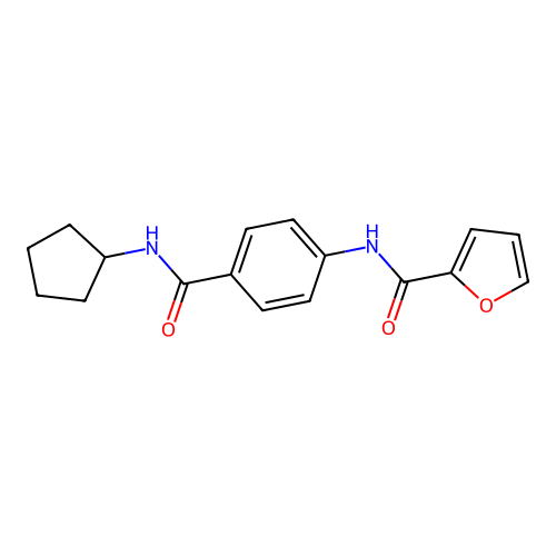 N-[4-(cyclopentylcarbamoyl)phenyl]furan-2-carboxamide structure