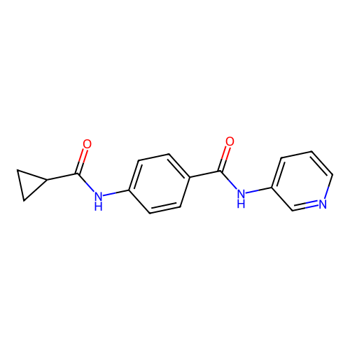 4-(cyclopropanecarbonylamino)-N-pyridin-3-ylbenzamide structure