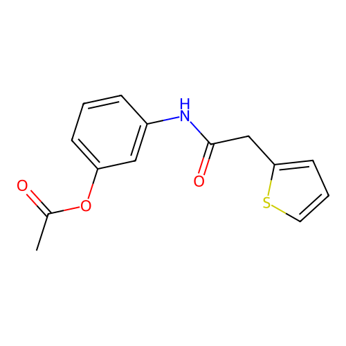 3-[(Thiophen-2-ylacetyl)amino]phenyl acetate structure