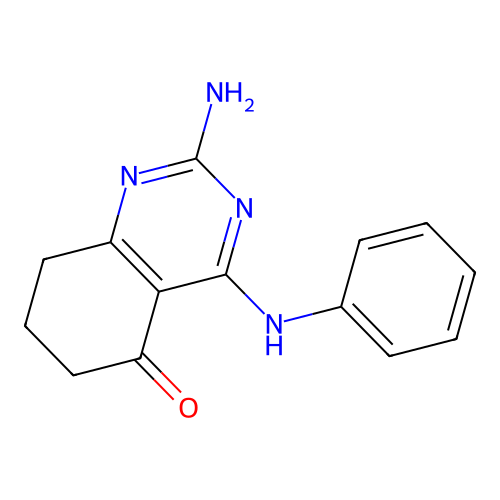 2-Amino-4-(phenylamino)-6,7,8-trihydroquinazolin-5-one structure