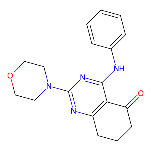 4-anilino-2-morpholin-4-yl-7,8-dihydroquinazolin-5(6H)-one structure
