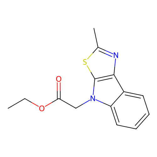 ethyl 2-(2-methyl-4H-thiazolo[5,4-b]indol-4-yl)acetate structure