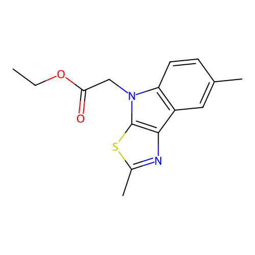 Ethyl 2-(2,7-dimethyl-[1,3]thiazolo[5,4-b]indol-4-yl)acetate structure