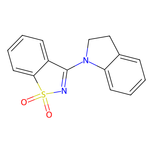 3-(2,3-Dihydroindol-1-yl)-1,2-benzothiazole 1,1-dioxide structure