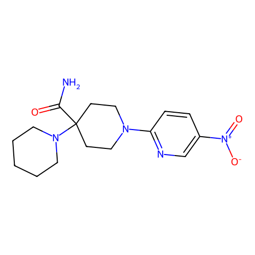 1'-(5-Nitropyridin-2-yl)-1,4'-bipiperidine-4'-carboxamide structure