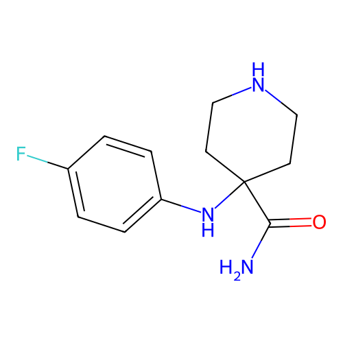 4-[(4-Fluorophenyl)amino]piperidine-4-carboxamide structure